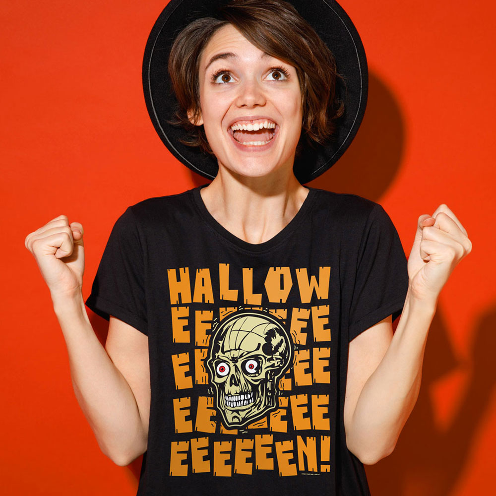 Halloween skull t-shirt design by InstaCostume.